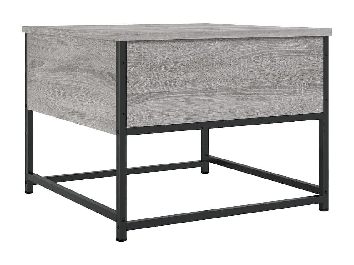 Table basse sonoma gris 51x51x40 bois d'ingénierie