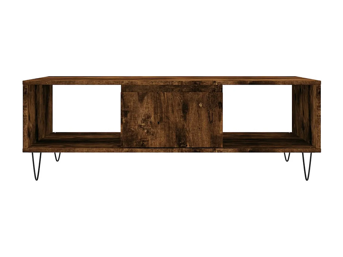 Table basse chêne fumé 104x60x35 bois d'ingénierie