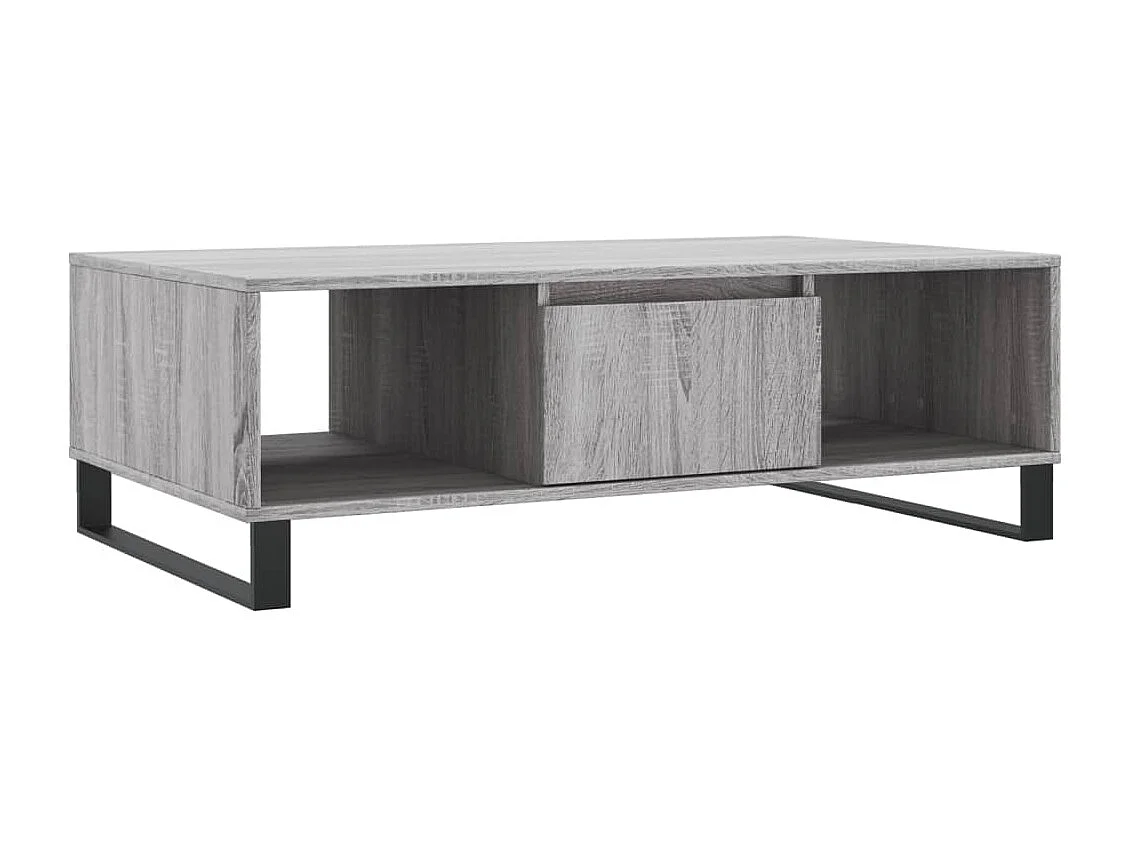 Table basse sonoma gris 104x60x35 bois d'ingénierie