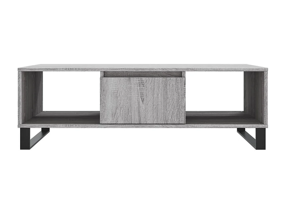 Table basse sonoma gris 104x60x35 bois d'ingénierie