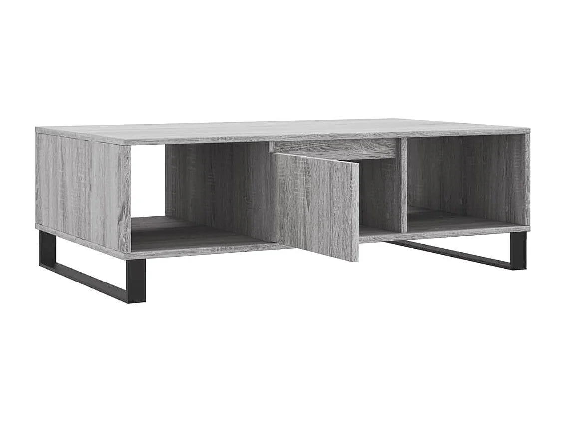 Table basse sonoma gris 104x60x35 bois d'ingénierie