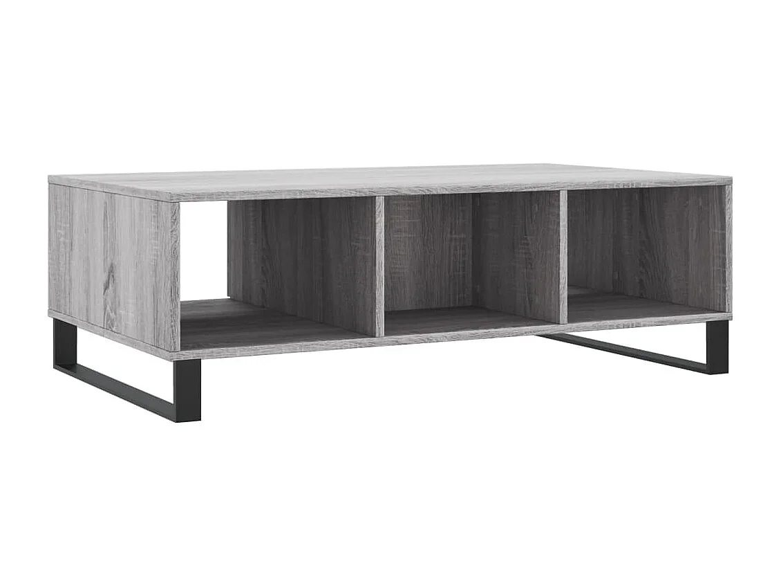 Table basse sonoma gris 104x60x35 bois d'ingénierie