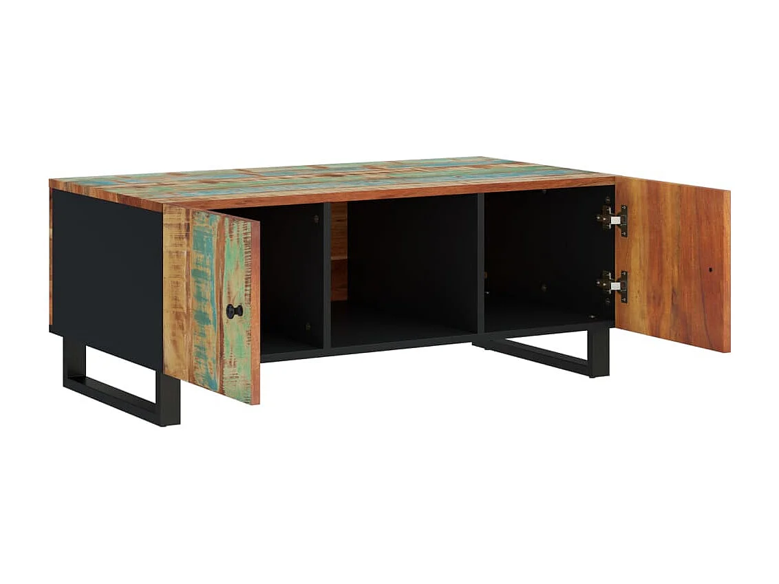 Table basse 100x54x40 bois de récupération et d'ingénierie