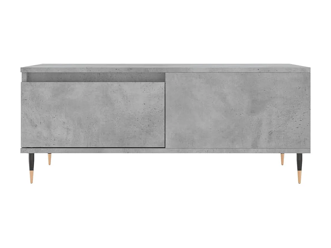 Table basse Gris béton 90x50x36,5 Bois d'ingénierie