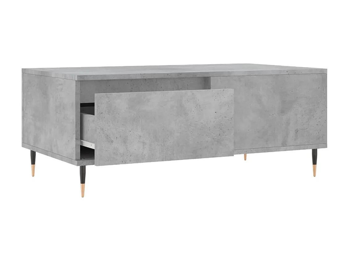 Table basse Gris béton 90x50x36,5 Bois d'ingénierie