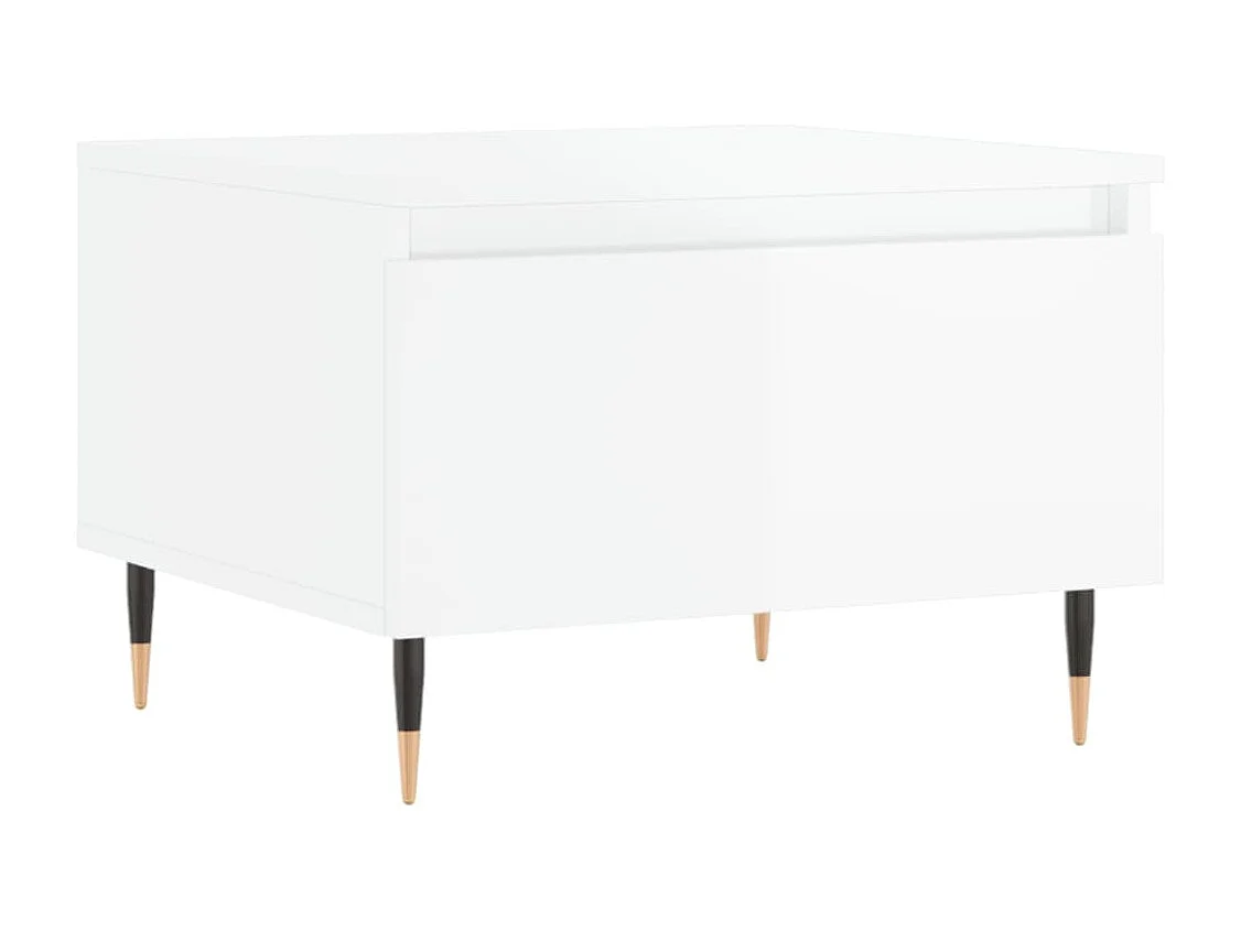 Tables basses 2 pcs blanc brillant 50x46x35 bois d'ingénierie