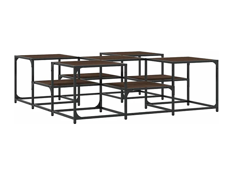 Table basse chêne marron 121x121x40 bois d'ingénierie