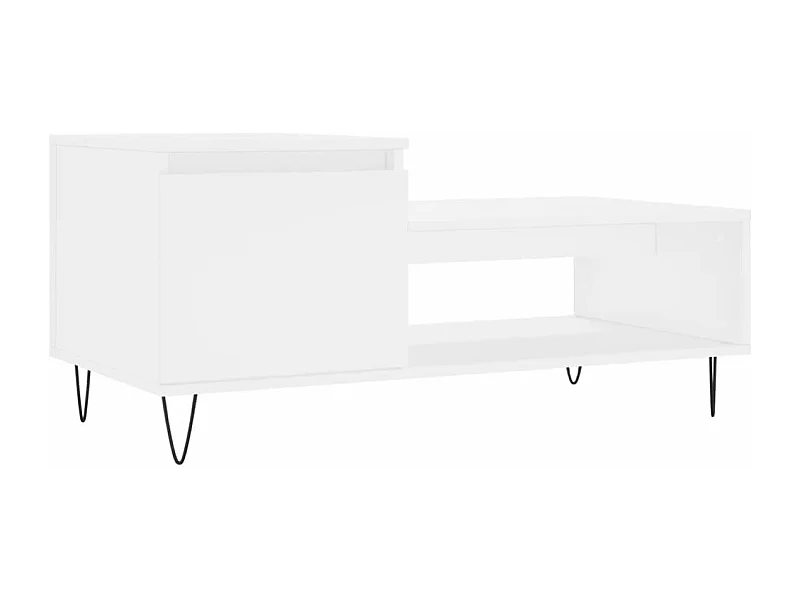 Table basse Blanc 100x50x45 Bois d'ingénierie