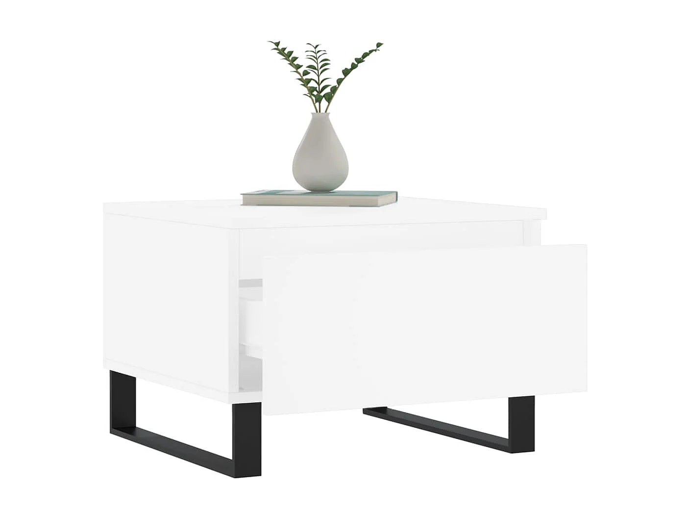 Tables basses 2 pcs blanc 50x46x35 bois d'ingénierie