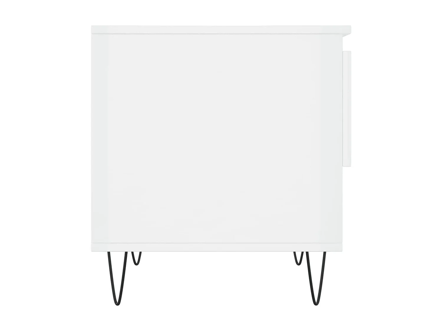 Table basse blanc brillant 50x46x50 bois d'ingénierie