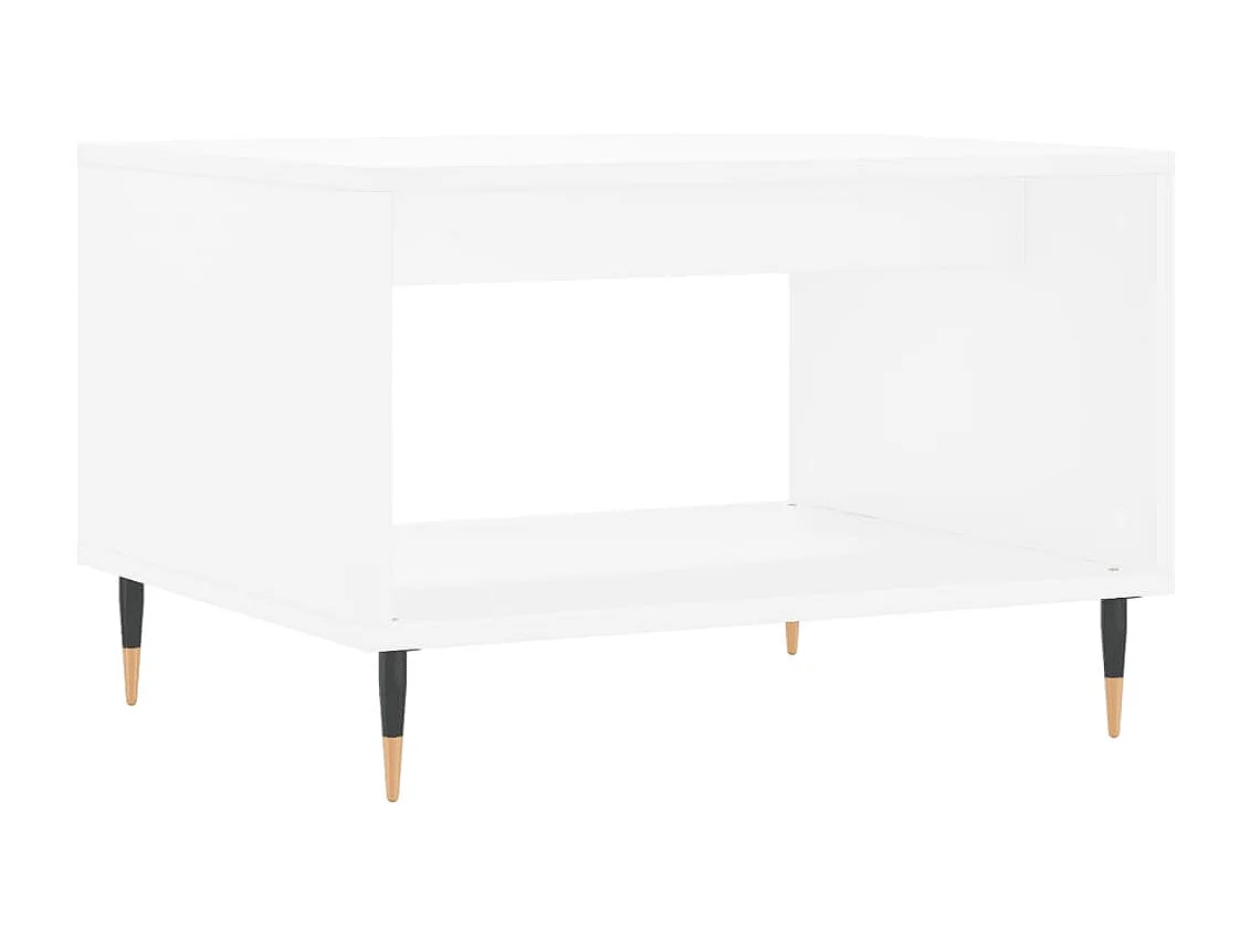 Table basse blanc 60x50x40 bois d'ingénierie