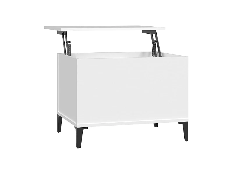 Table basse Blanc 60x44,5x45 Bois d'ingénierie