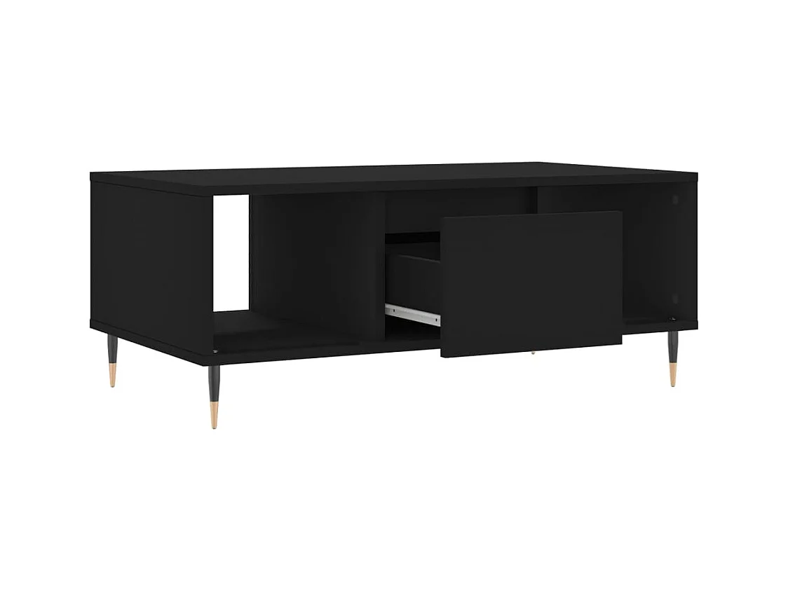 Table basse Noir 90x50x36,5 Bois d'ingénierie