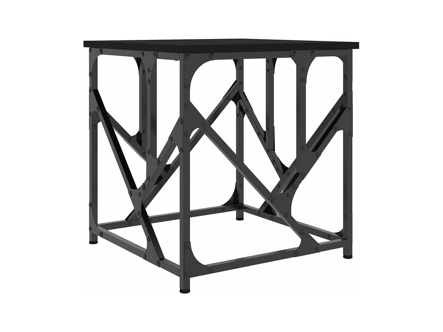 Table basse noir 45x45x47,5 bois d'ingénierie