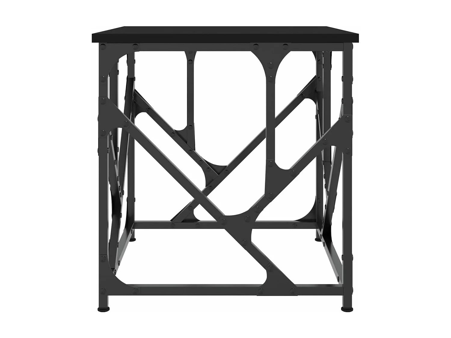 Table basse noir 45x45x47,5 bois d'ingénierie