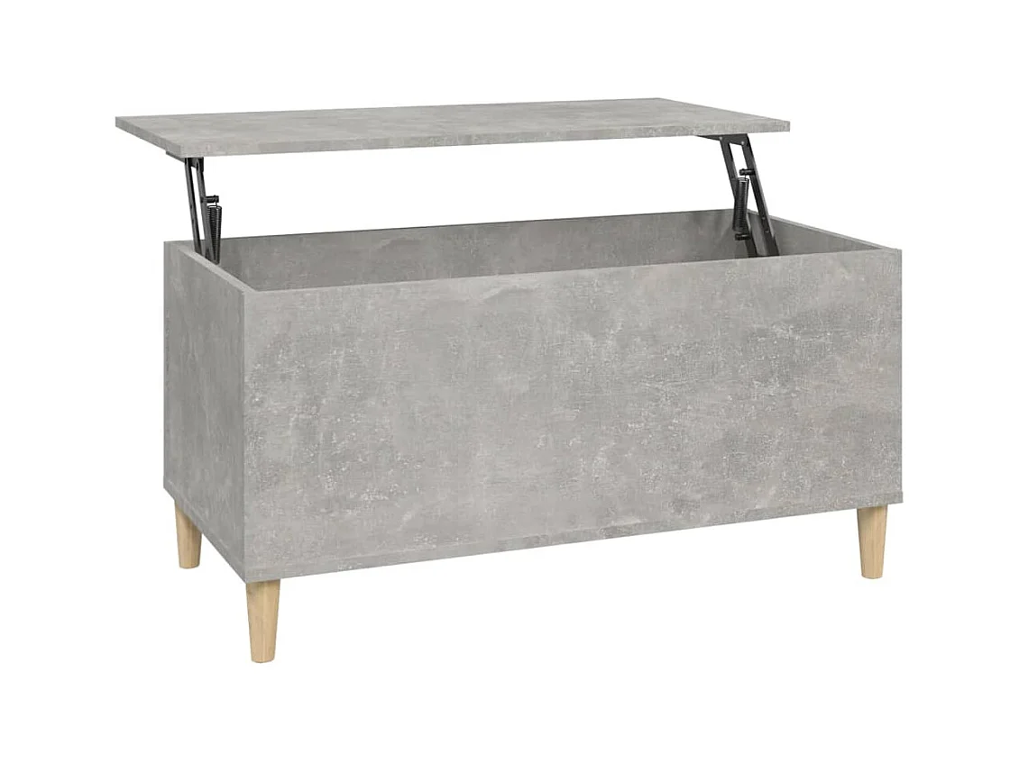 Table basse Gris béton 90x44,5x45 Bois d'ingénierie