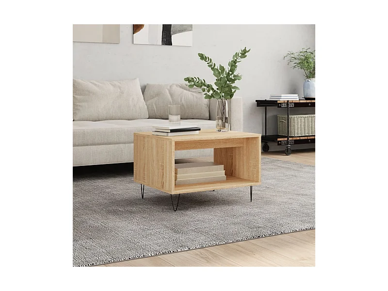 Table basse chêne sonoma 60x50x40 bois d'ingénierie