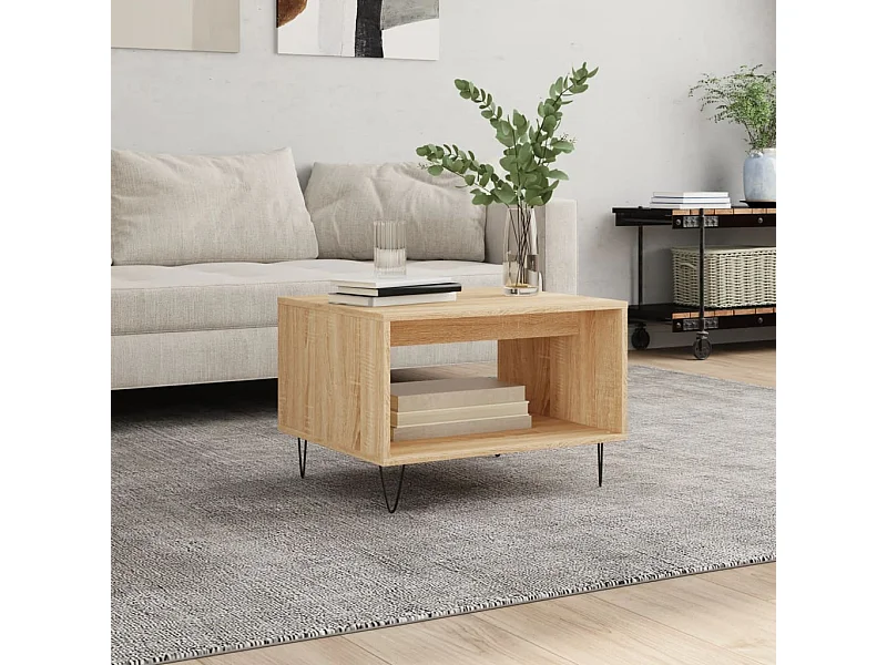 Table basse chêne sonoma 60x50x40 bois d'ingénierie