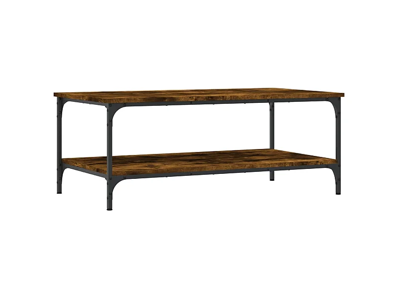 Table basse chêne fumé 100x55x40 bois d'ingénierie