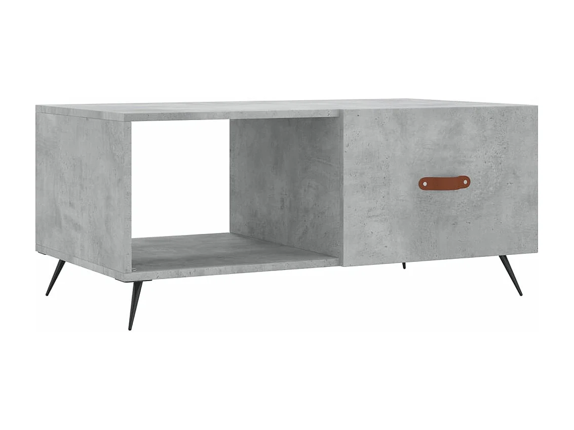 Table basse gris béton 90x50x40 bois d'ingénierie