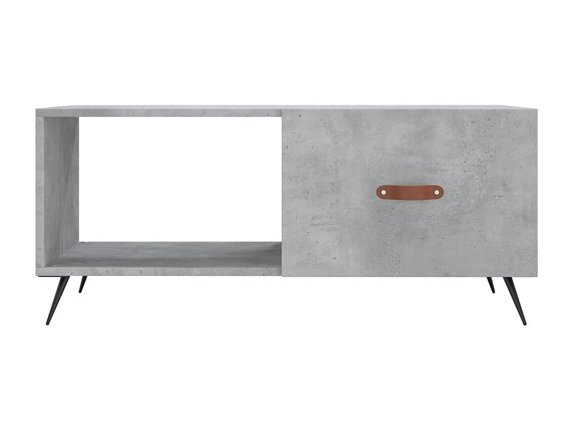 Table basse gris béton 90x50x40 bois d'ingénierie