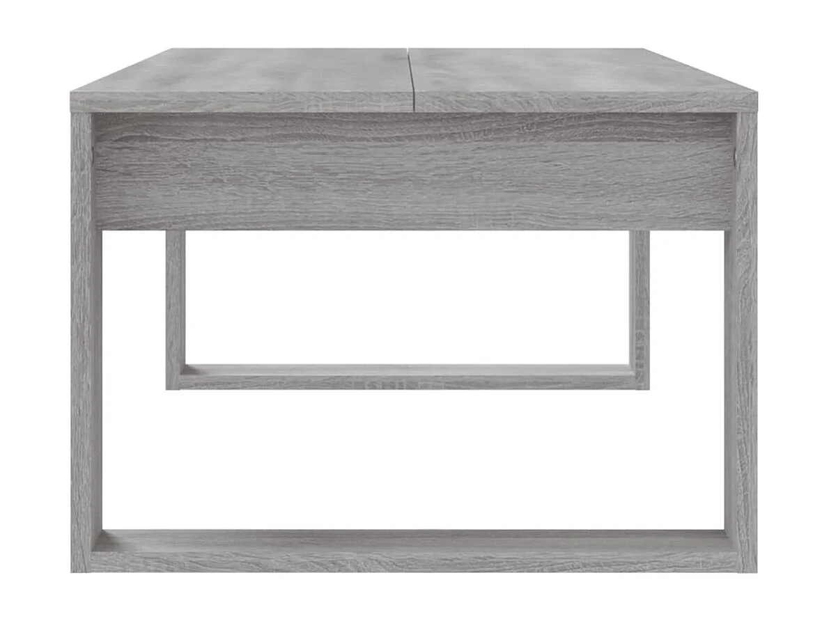 Table basse sonoma gris 102x50x35 bois d'ingénierie