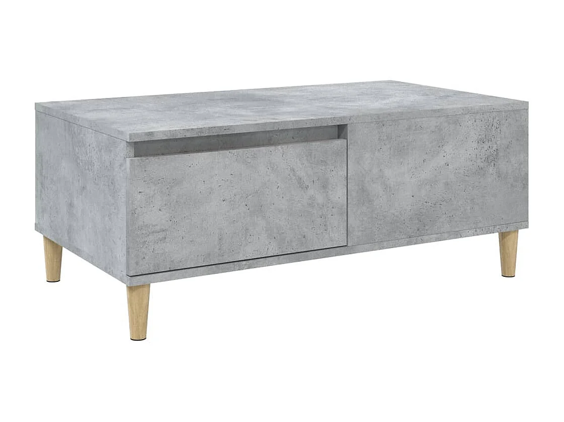 Table basse Gris béton 90x50x36,5 Bois d'ingénierie
