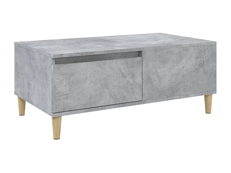 Table basse Gris béton 90x50x36,5 Bois d'ingénierie