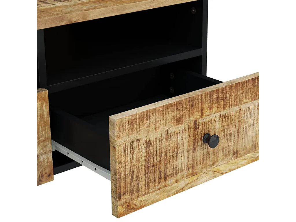 Table basse 80x54x40 Bois de manguier solide et d'ingénierie