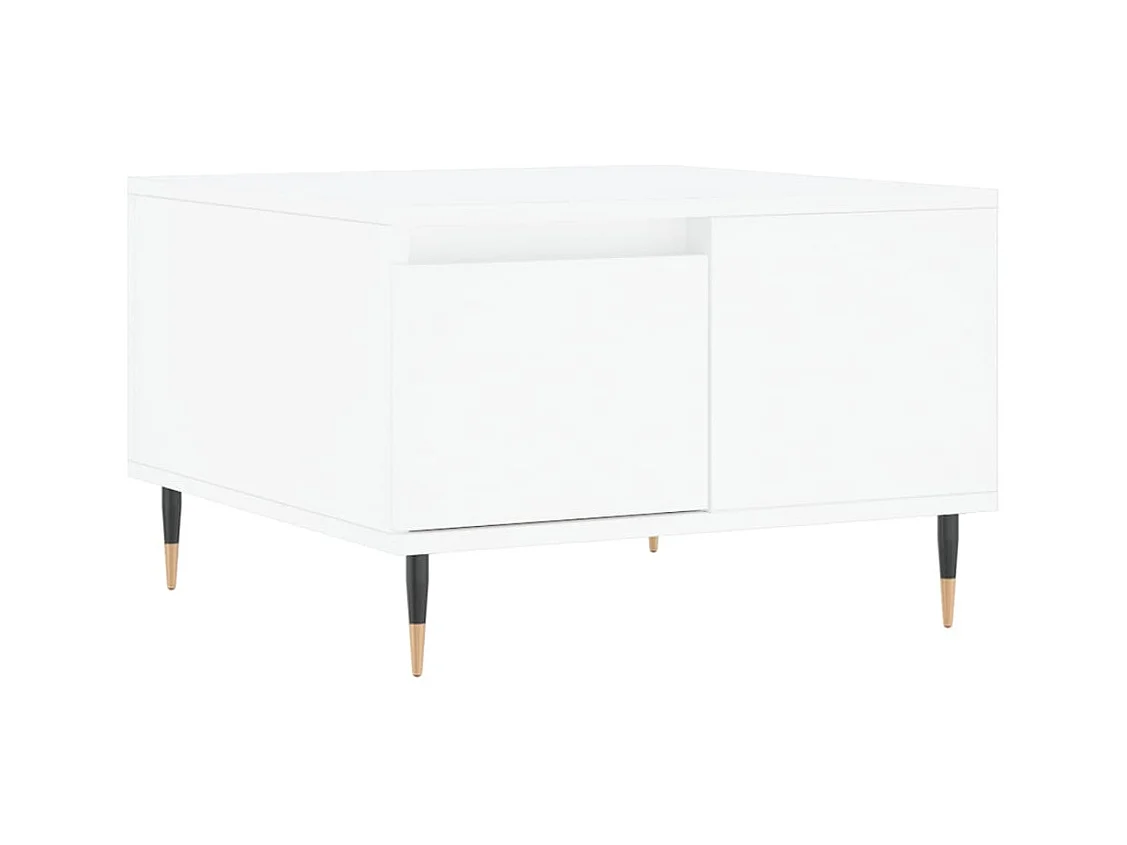 Table basse blanc 55x55x36,5 bois d'ingénierie
