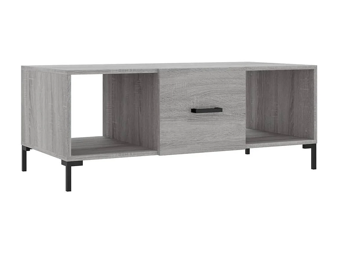 Table basse sonoma gris 102x50x40 bois d'ingénierie