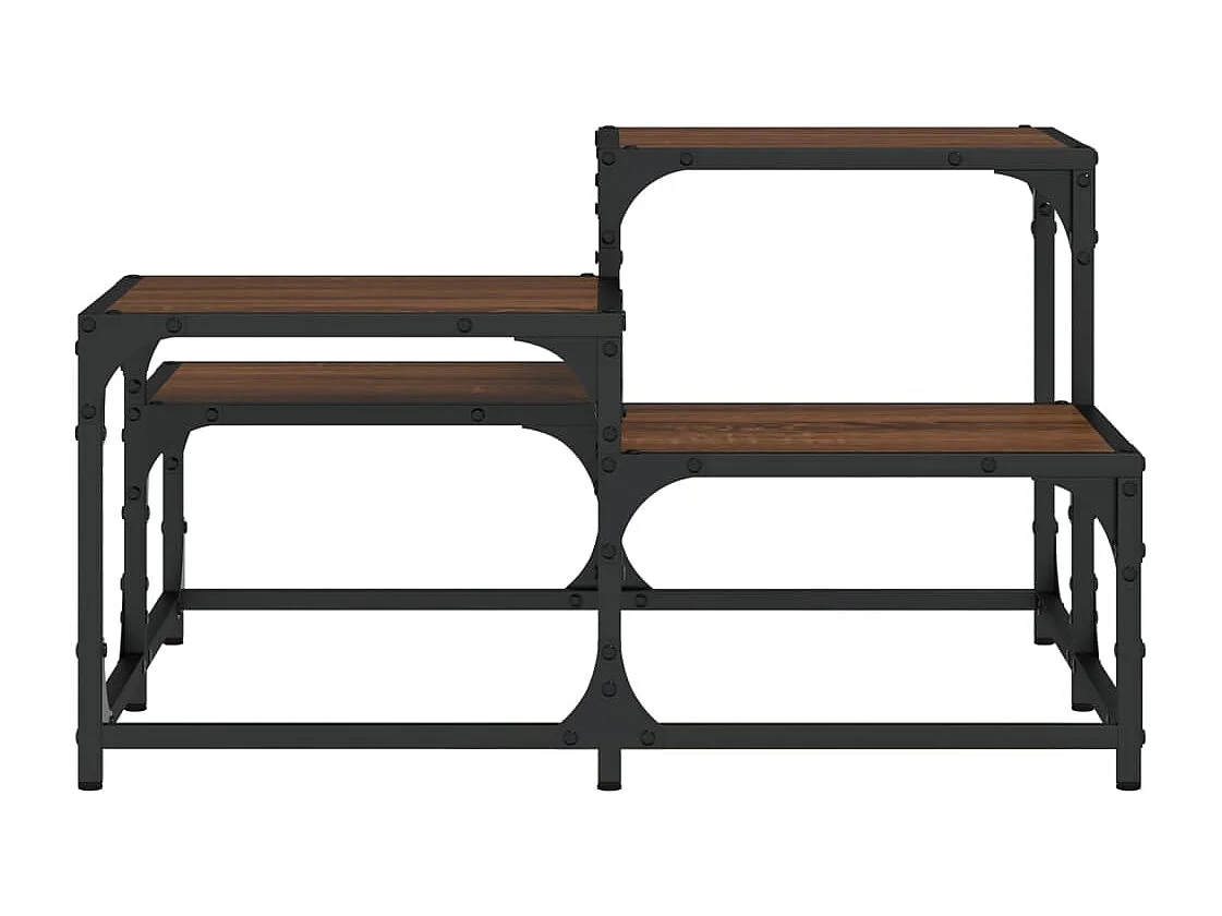 Table basse chêne marron 68x68x40 bois d'ingénierie