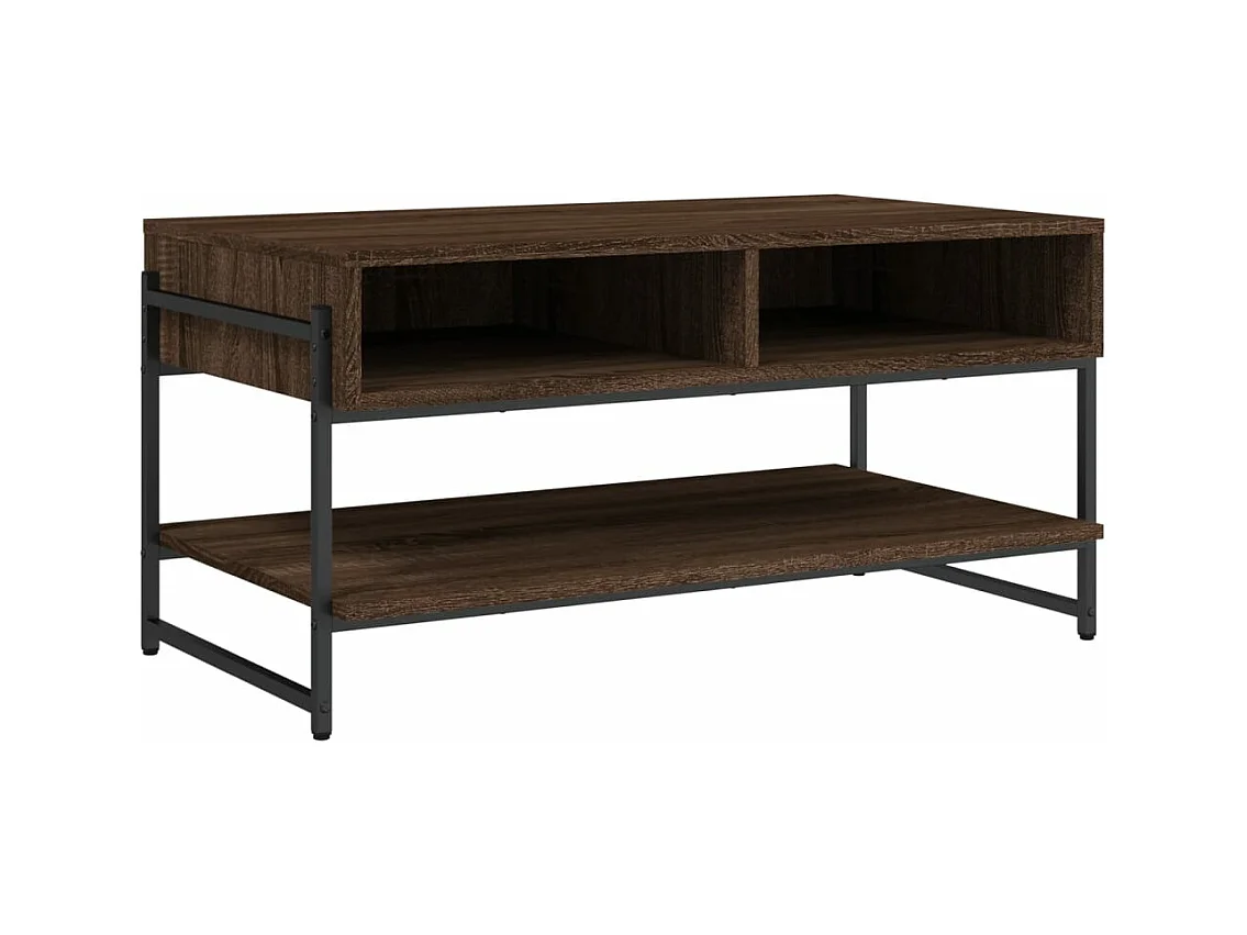 Table basse chêne marron 90x50x45 bois d'ingénierie