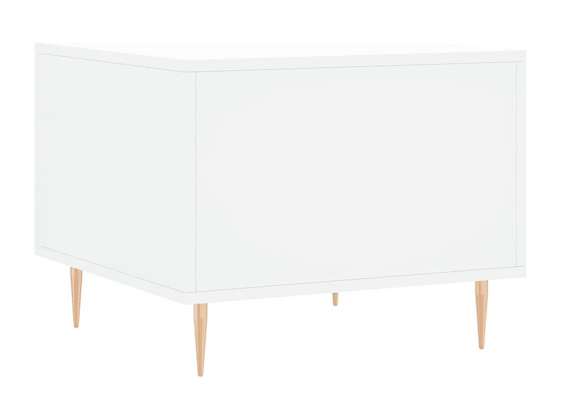 Table basse blanc 50x50x40 bois d'ingénierie