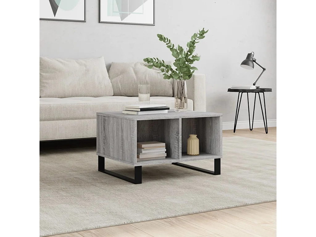 Table basse Sonoma gris 60x50x36,5 Bois d'ingénierie