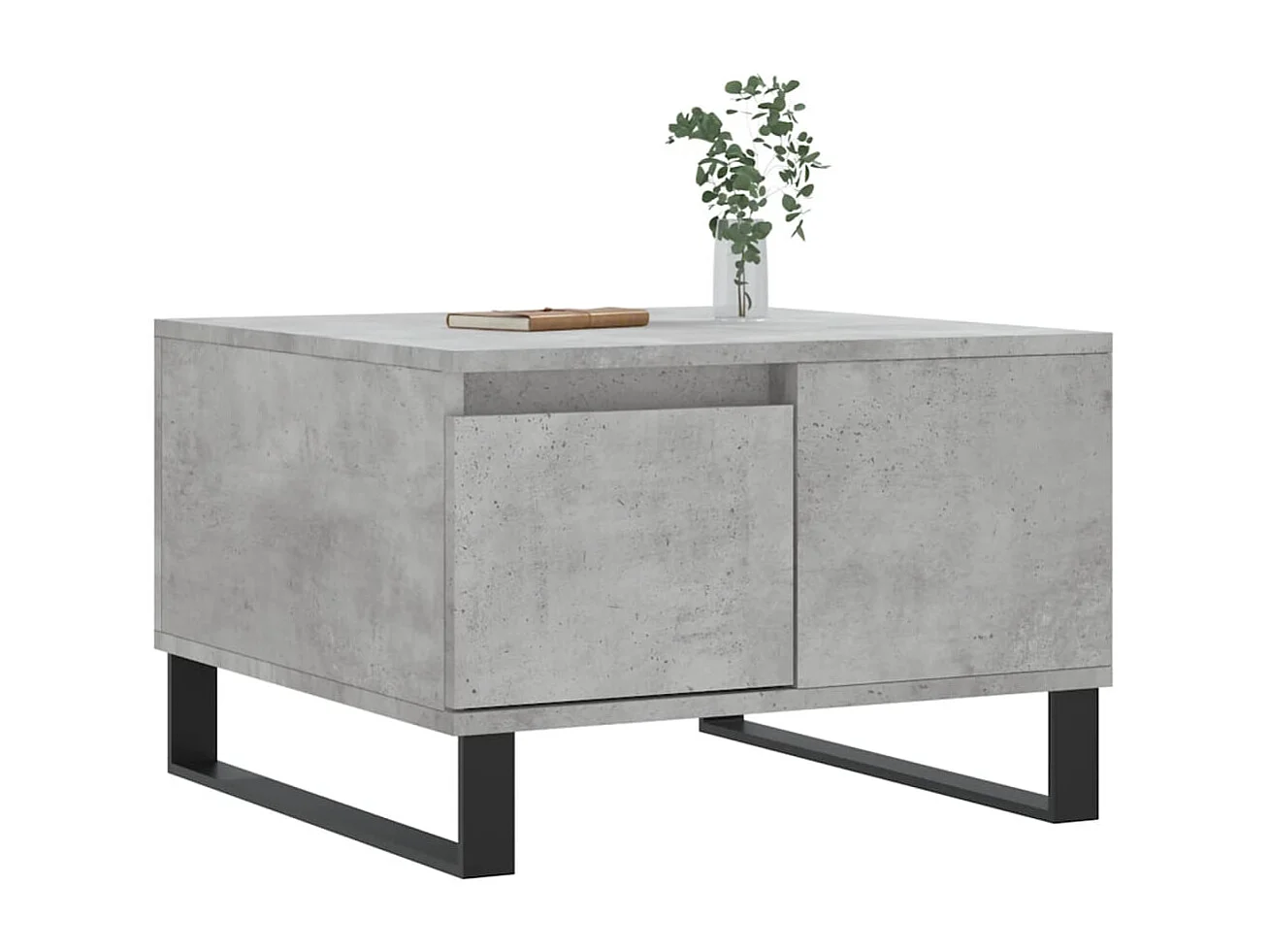 Table basse gris béton 55x55x36,5 bois d'ingénierie