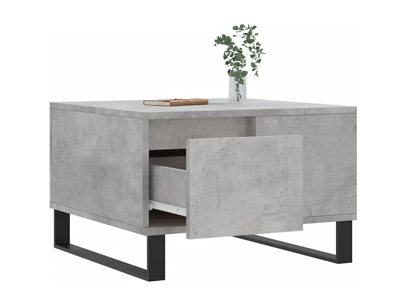 Table basse gris béton 55x55x36,5 bois d'ingénierie