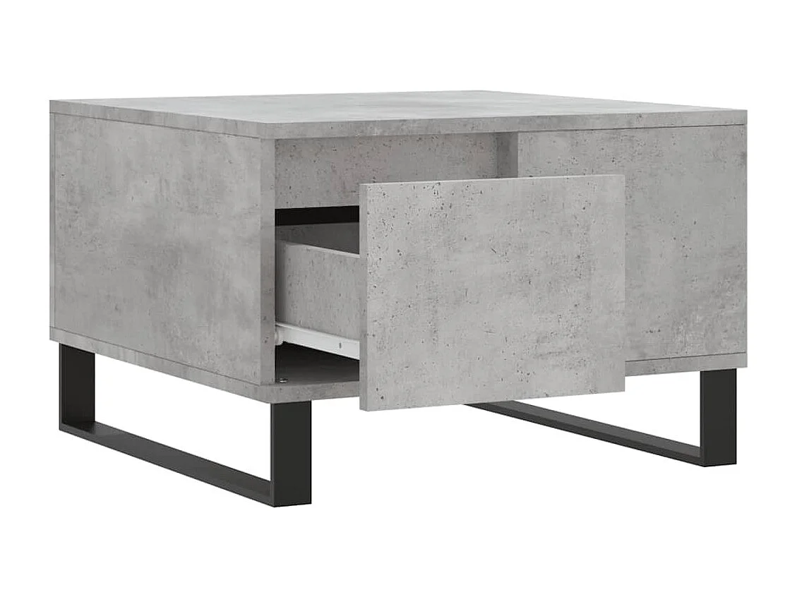 Table basse gris béton 55x55x36,5 bois d'ingénierie