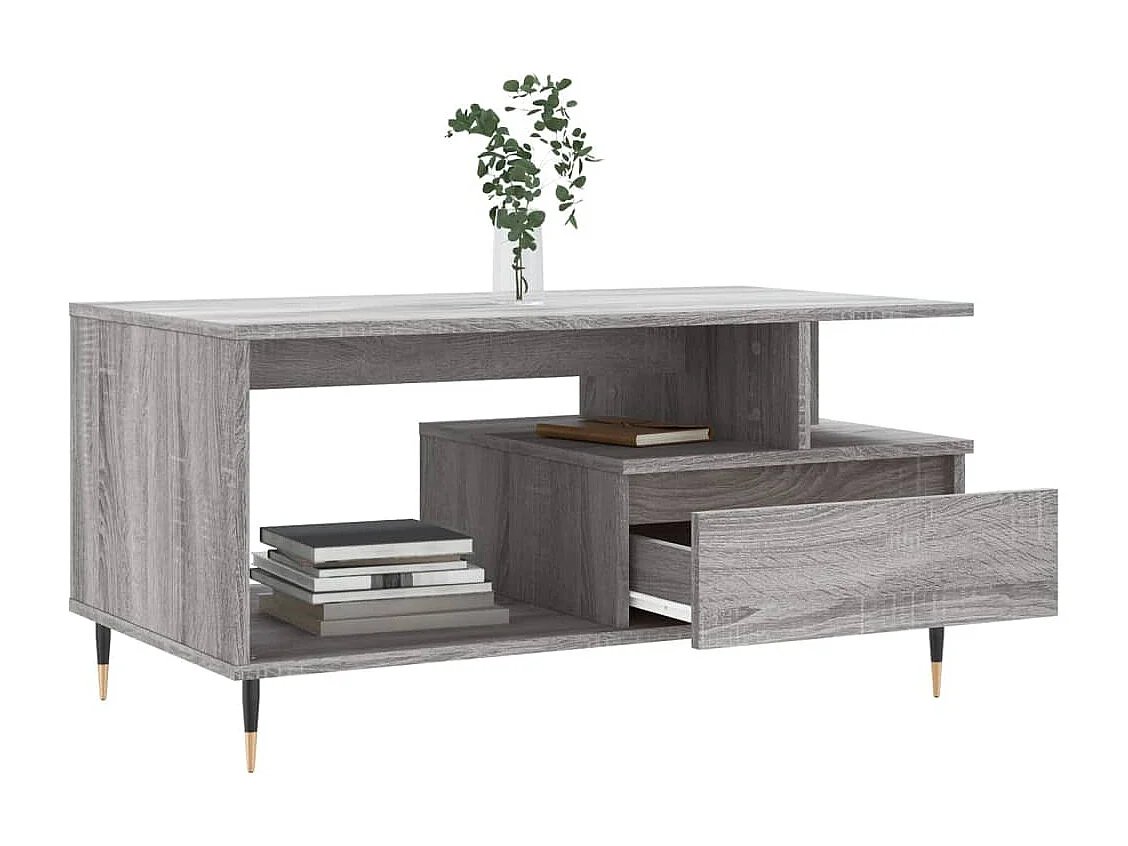 Table basse Sonoma gris 90x49x45 Bois d'ingénierie