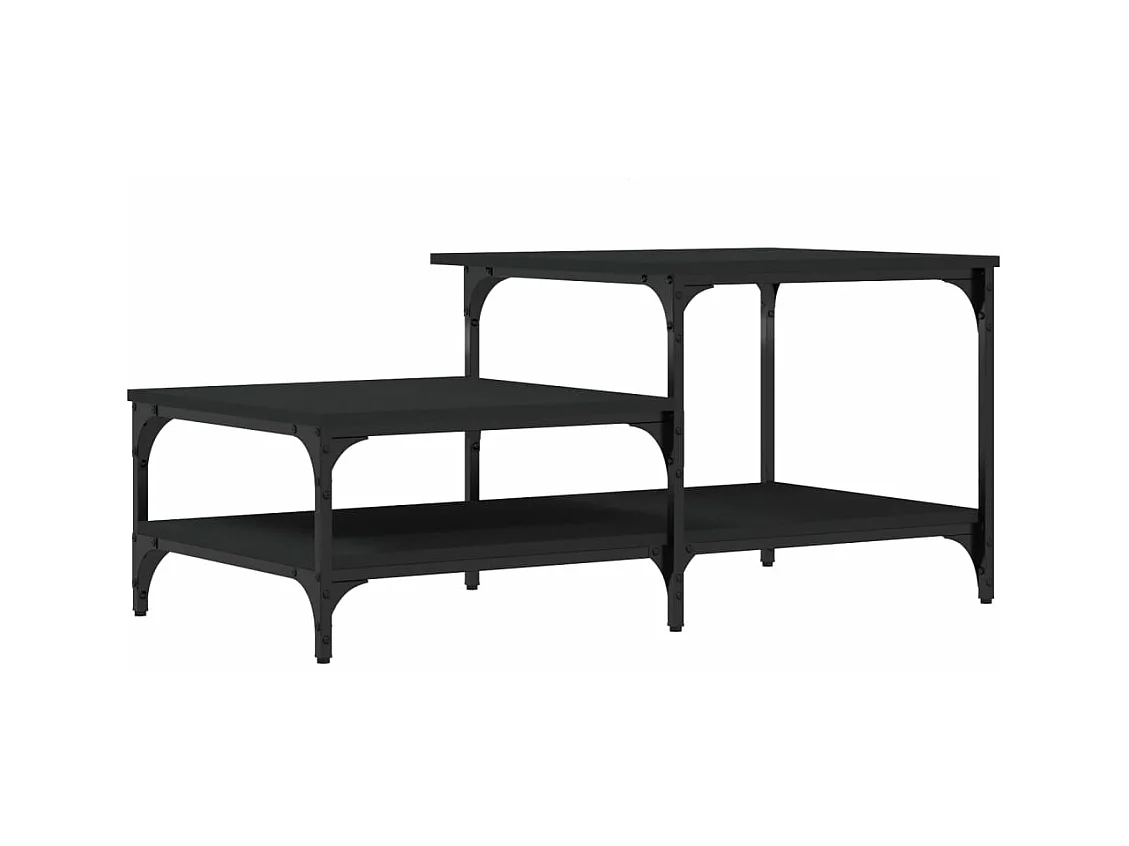 Table basse noir 100x50,5x45 bois d'ingénierie