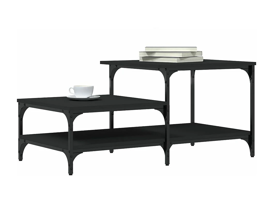 Table basse noir 100x50,5x45 bois d'ingénierie