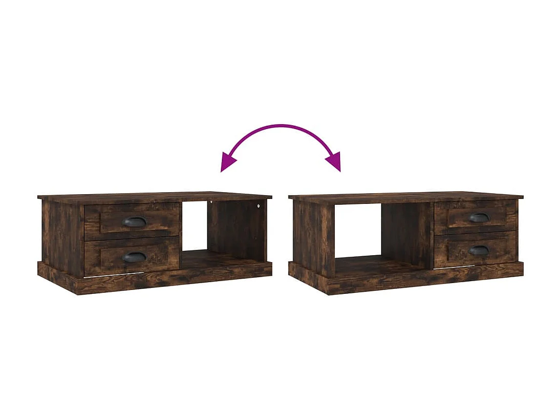 Table basse Chêne fumé 90x50x35 Bois d'ingénierie