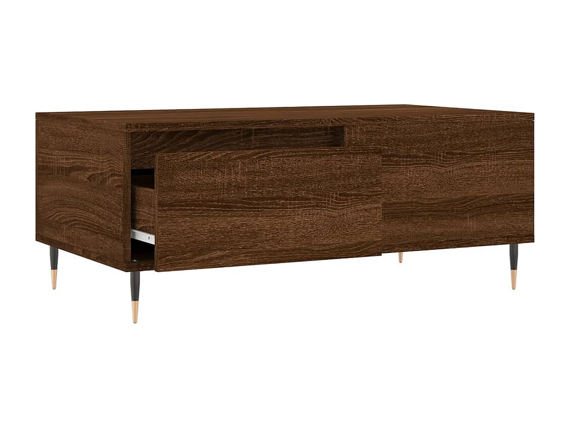 Table basse Chêne marron 90x50x36,5 Bois d'ingénierie