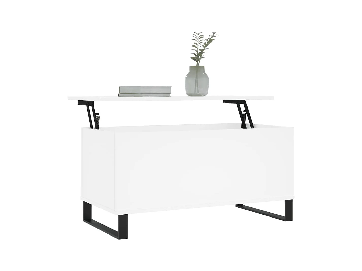 Table basse Blanc 90x44,5x45 Bois d'ingénierie