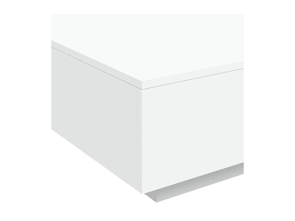 Table basse blanc 80x80x31 bois d'ingénierie