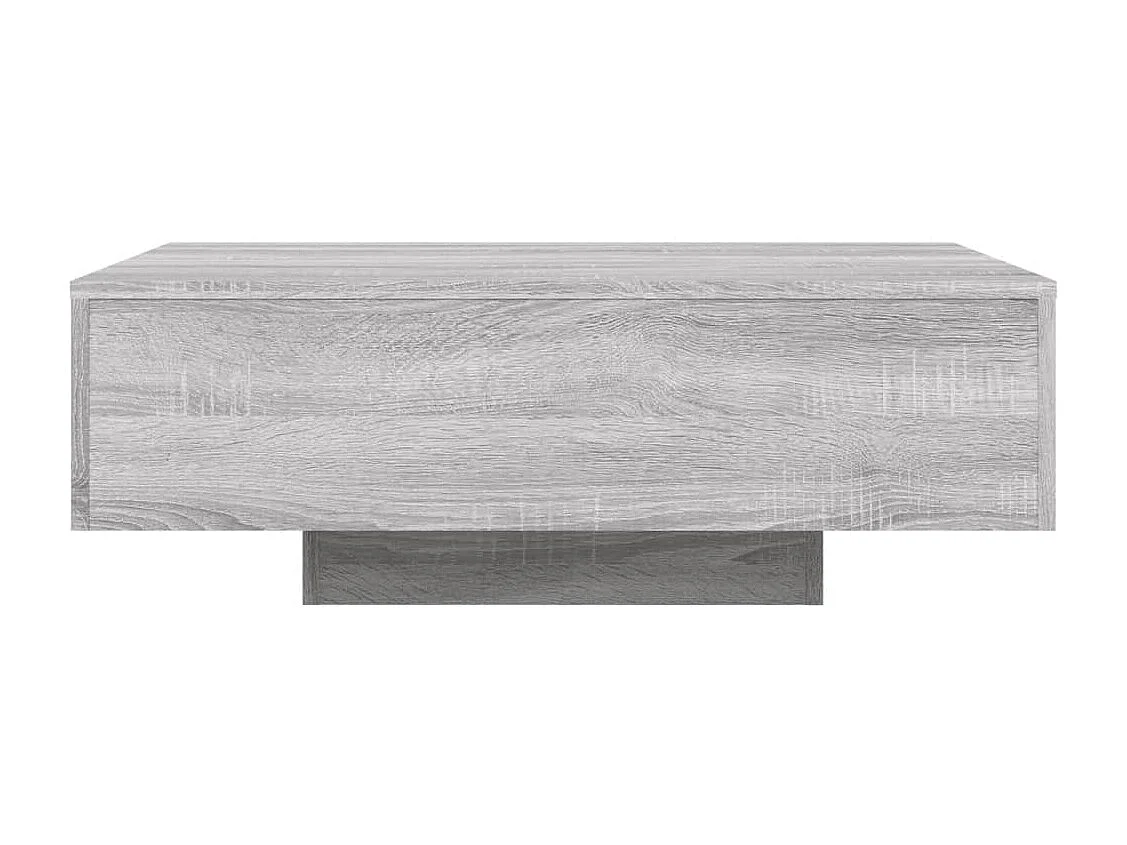 Table basse avec lumières LED sonoma gris 85x55x31