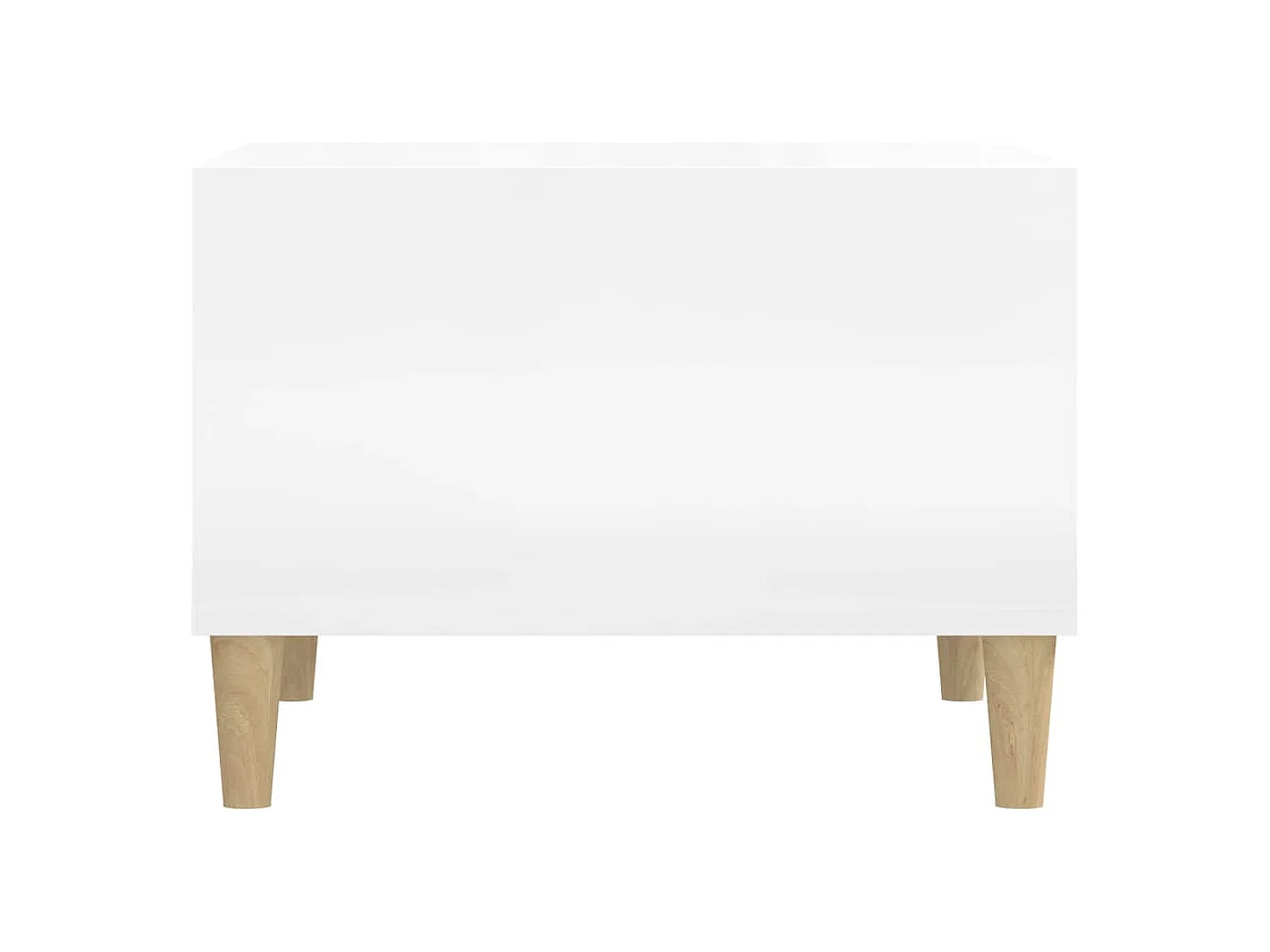 Table basse Blanc brillant 60x50x36,5 Bois d'ingénierie