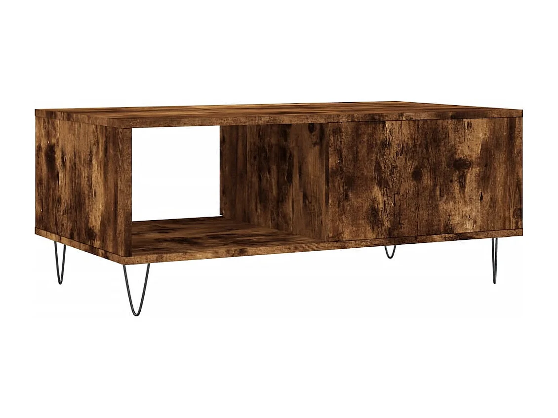 Table basse Chêne fumé 90x50x36,5 Bois d'ingénierie