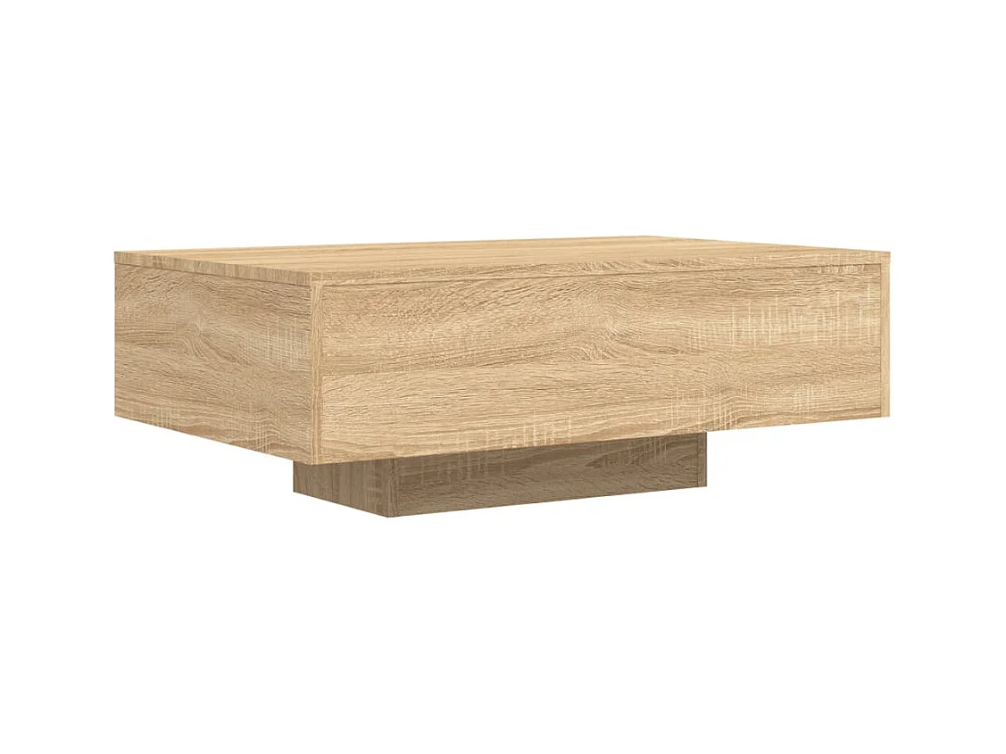 Table basse avec lumières LED chêne sonoma 85x55x31