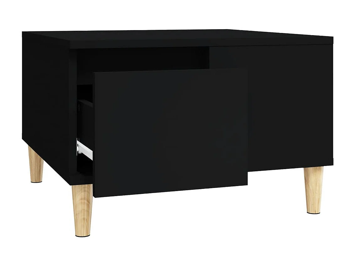 Table basse noir 55x55x36,5 bois d'ingénierie